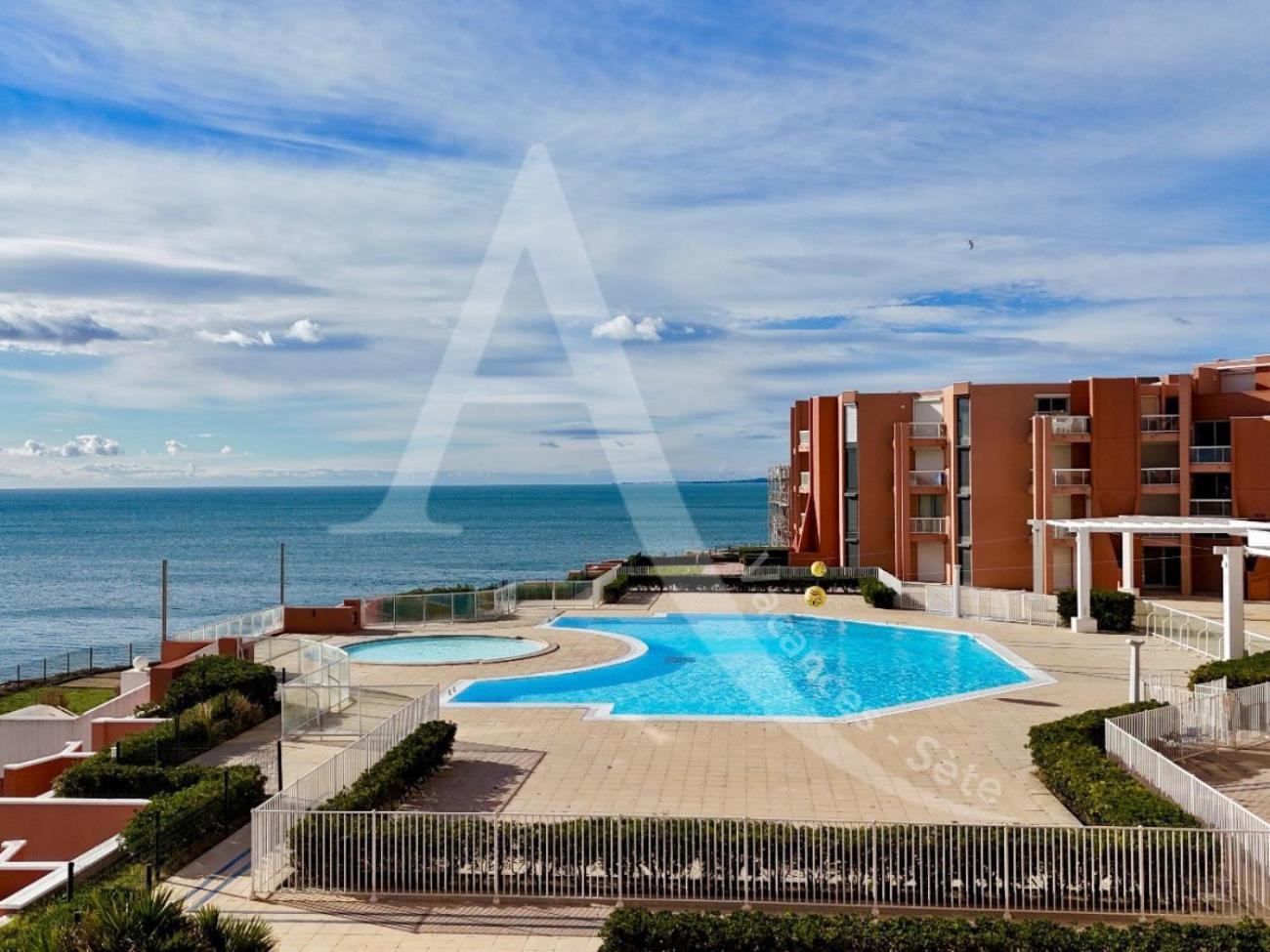 Studio Vue Mer Avec Pkg, Piscine, Tennis, Plage Direct Sète Extérieur photo